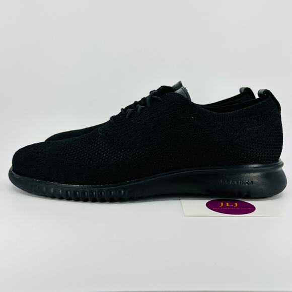 Cole Haan Men's 2.Zerogrand Stitchlite Black Wingtip Oxfords C28527 Size 9 M - Picture 5 of 11